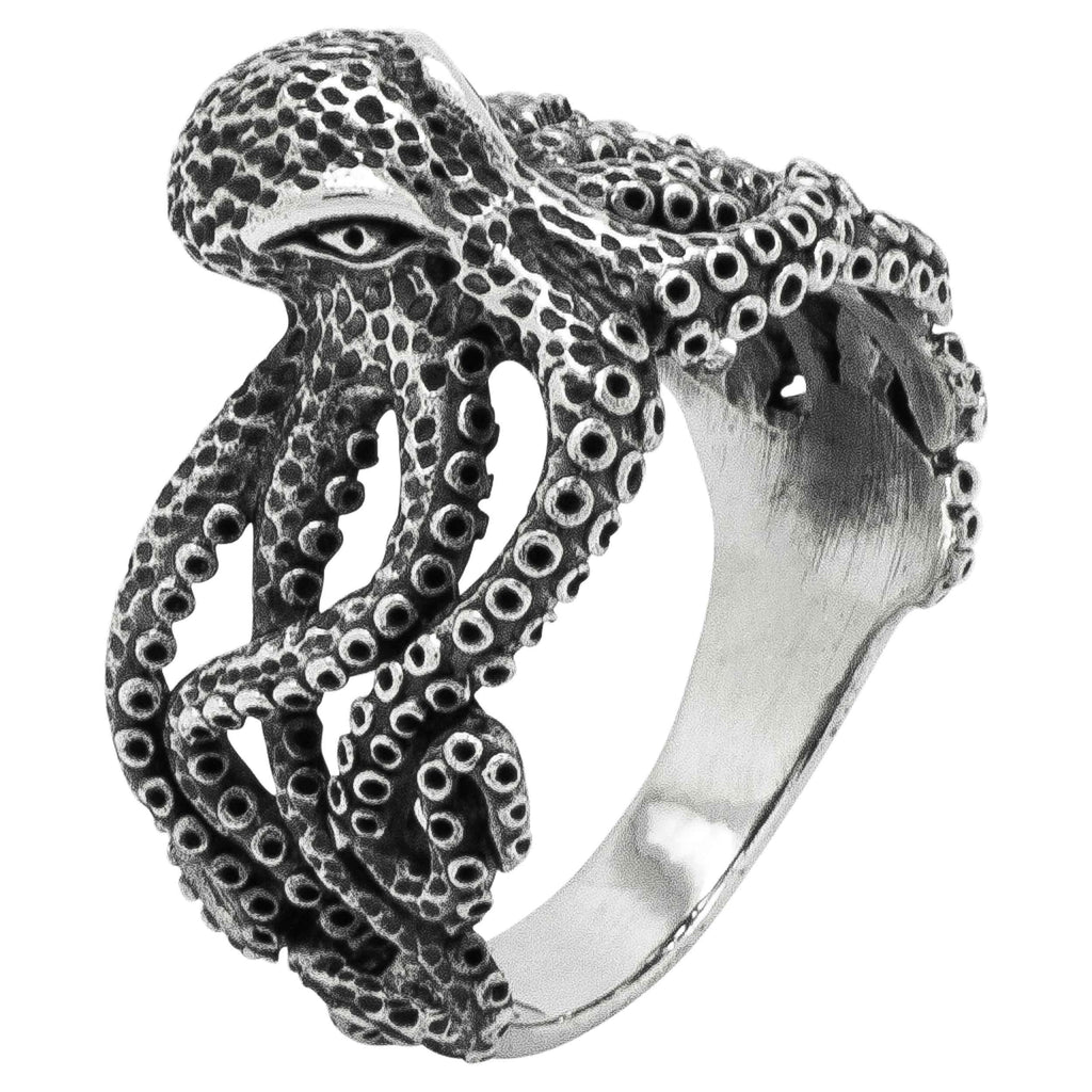 925 Silver Kraken Octopus Ring