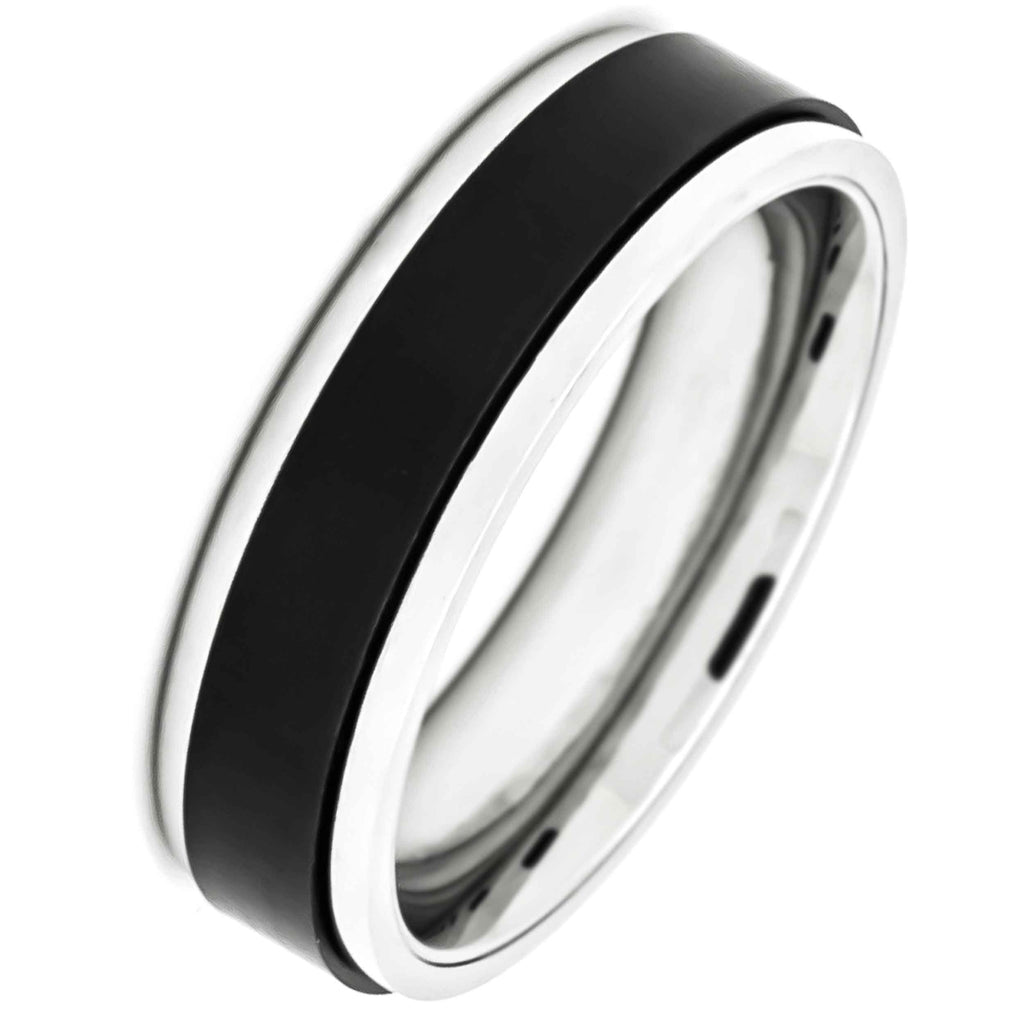 Stainless Steel Spinning Two Tone Ring