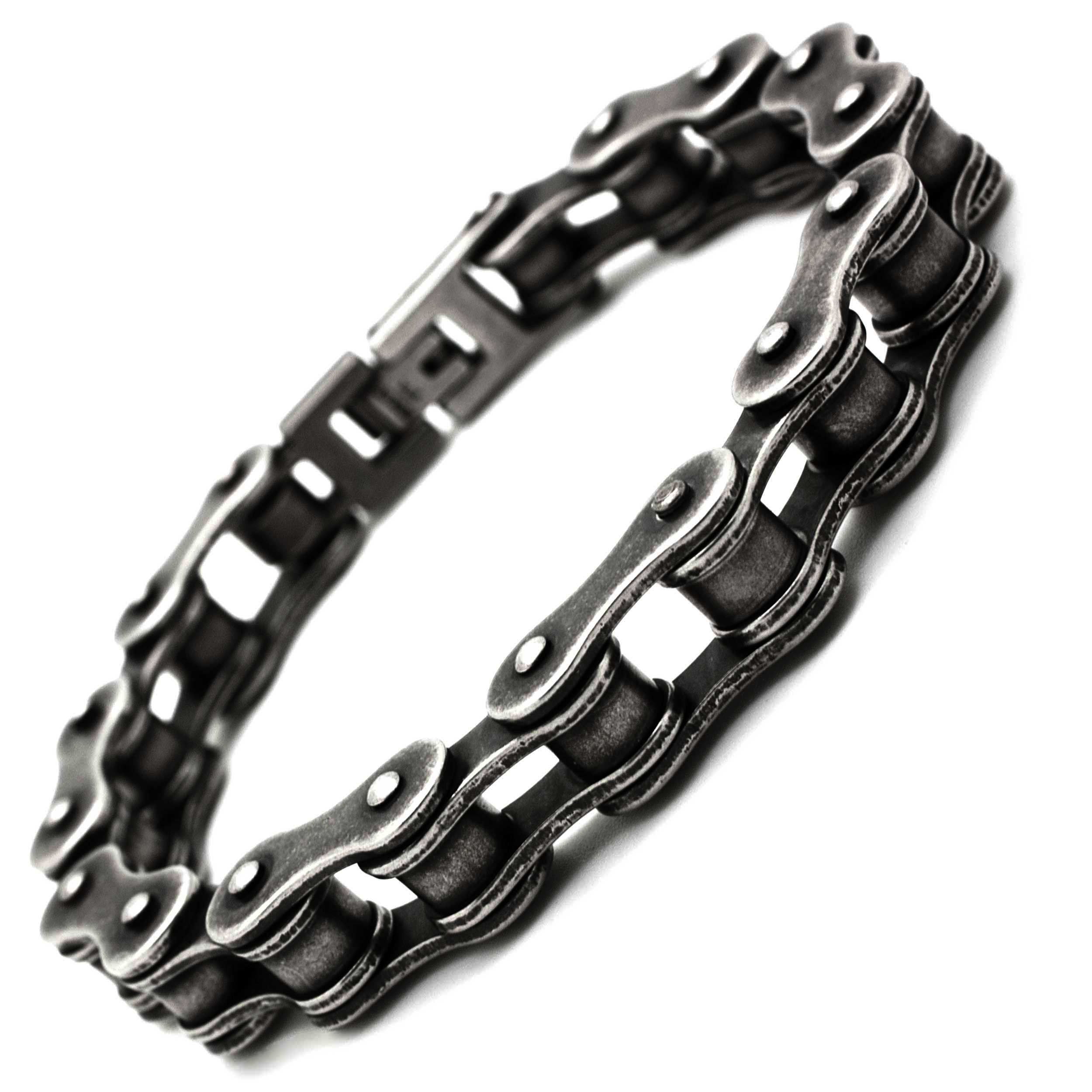 Amazon.com: SunnyHouse New Men's Titanium Stainless Steel Bracelet Harley Bike  Chain Design Sporting: Bangle Bracelets: Clothing, Shoes & Jewelry