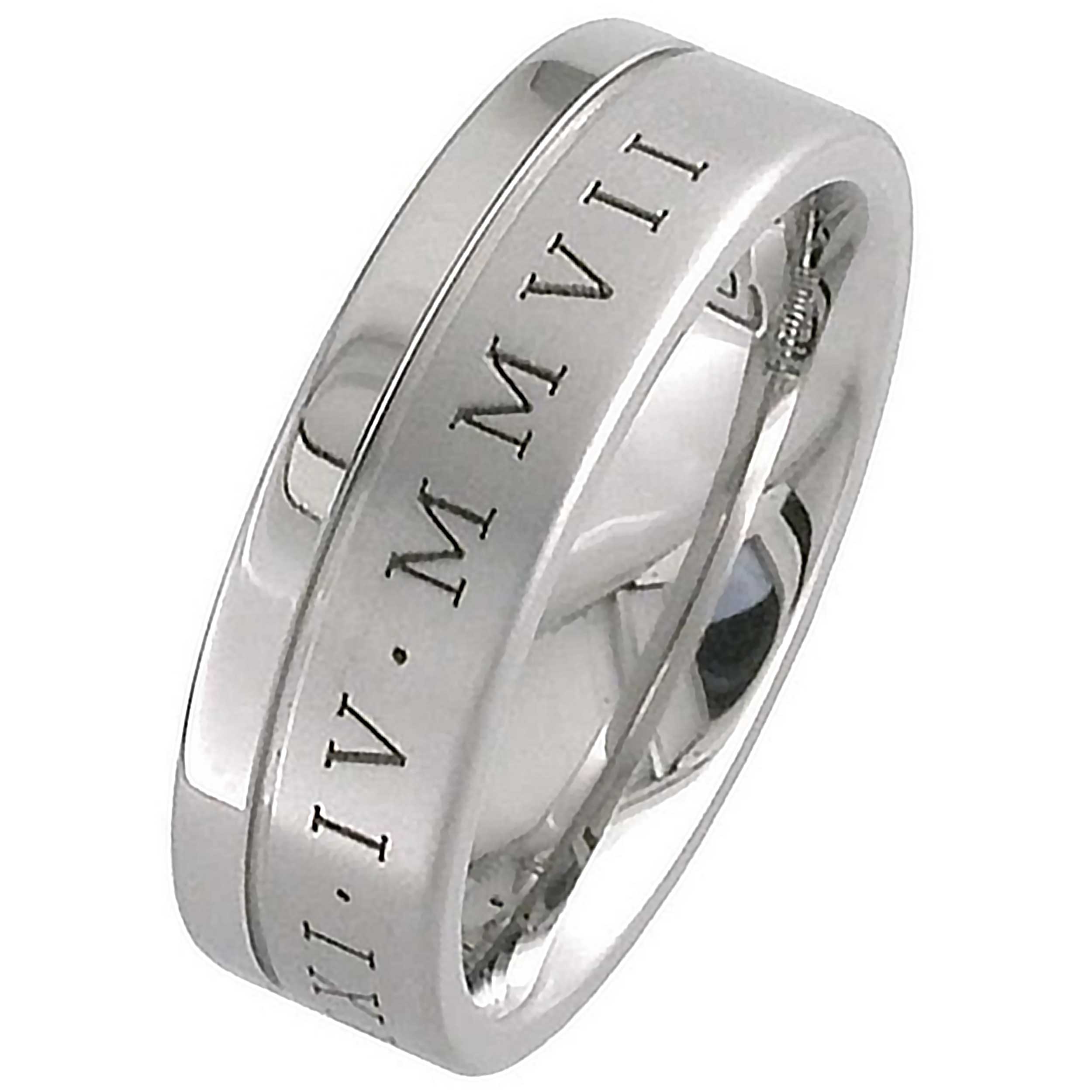 Custom Engraved Wedding Band Titanium