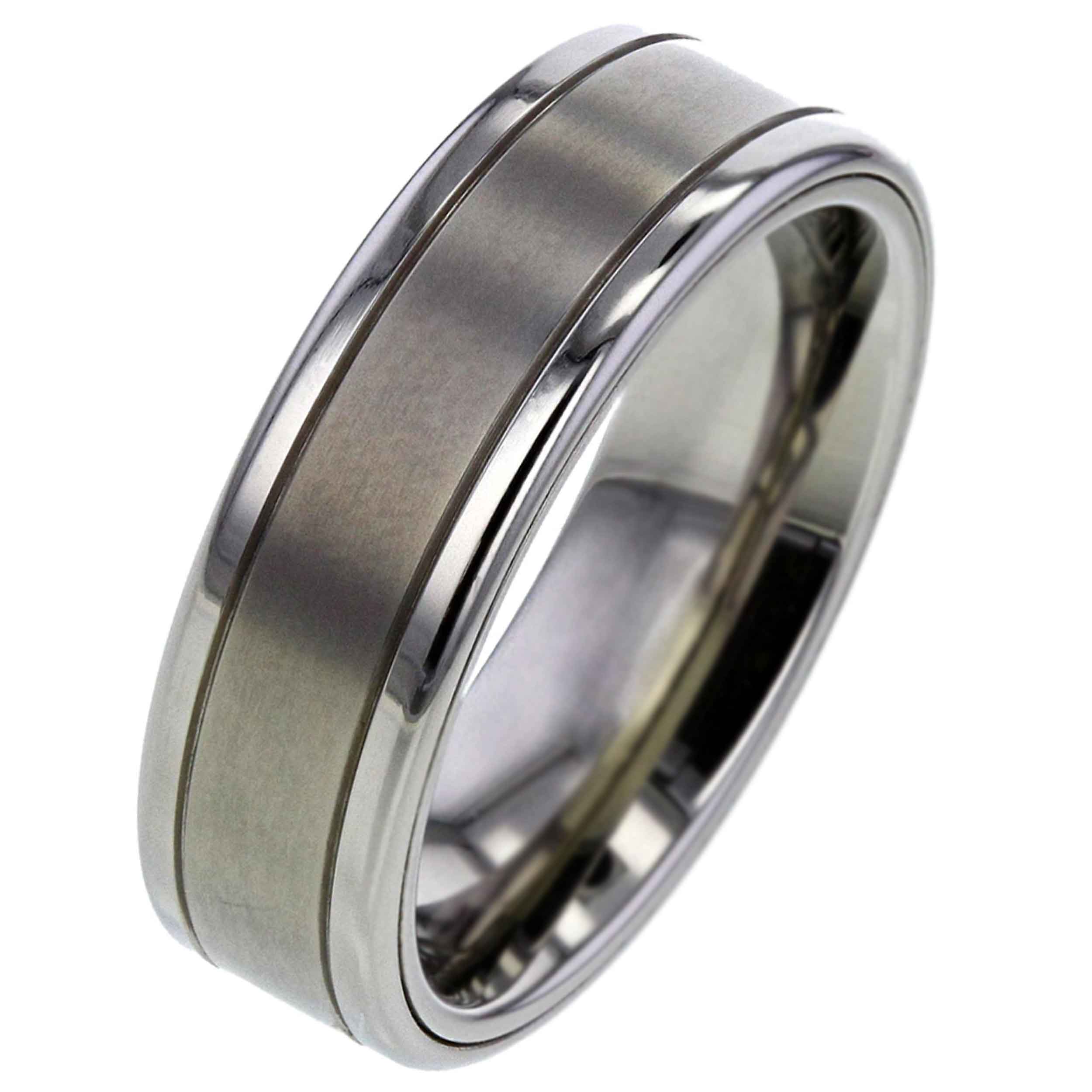 Titanium Memorial Ashes Ring with Secret Closed Chamber