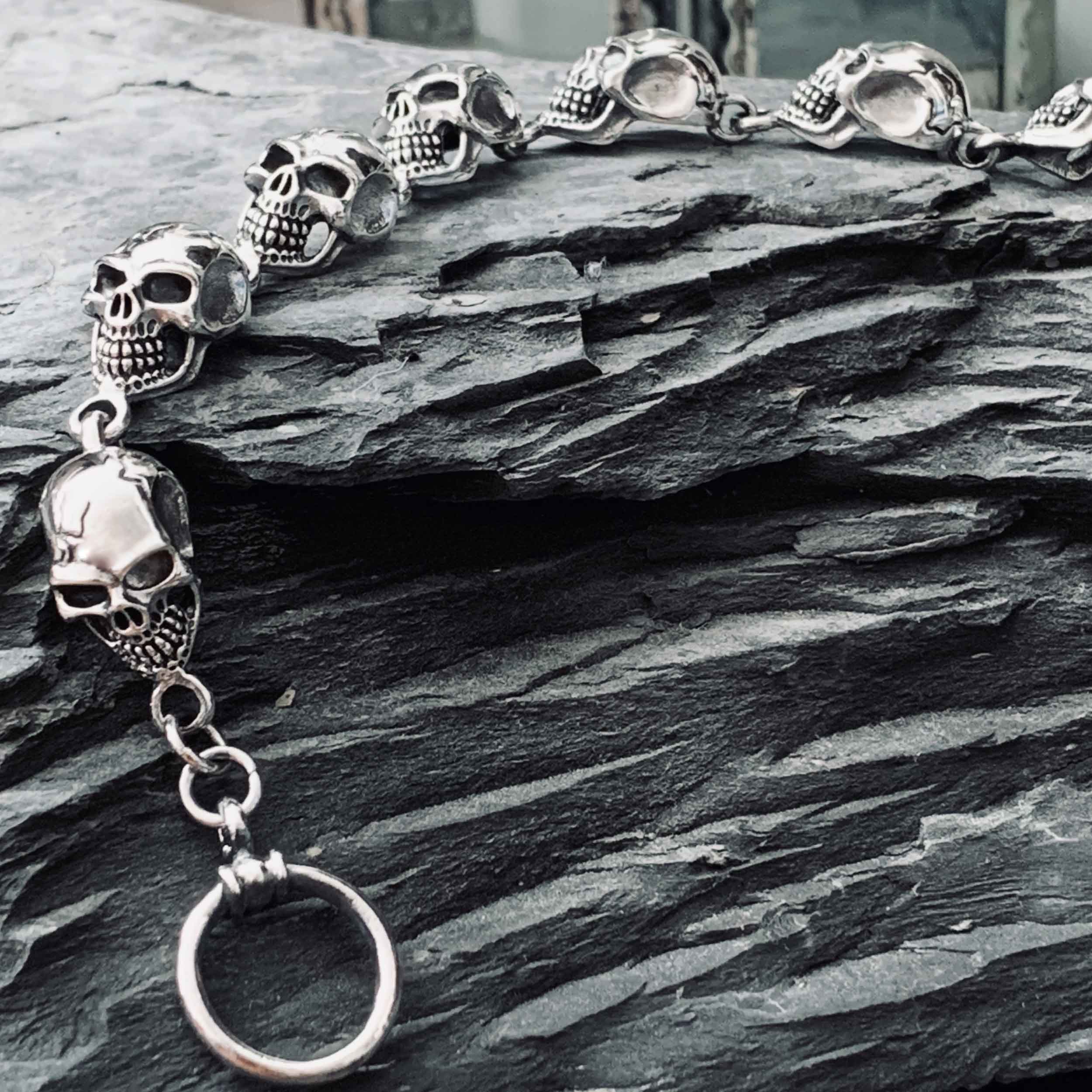 【匿名配送】【送料無料】Silver Skull Bracelet 925