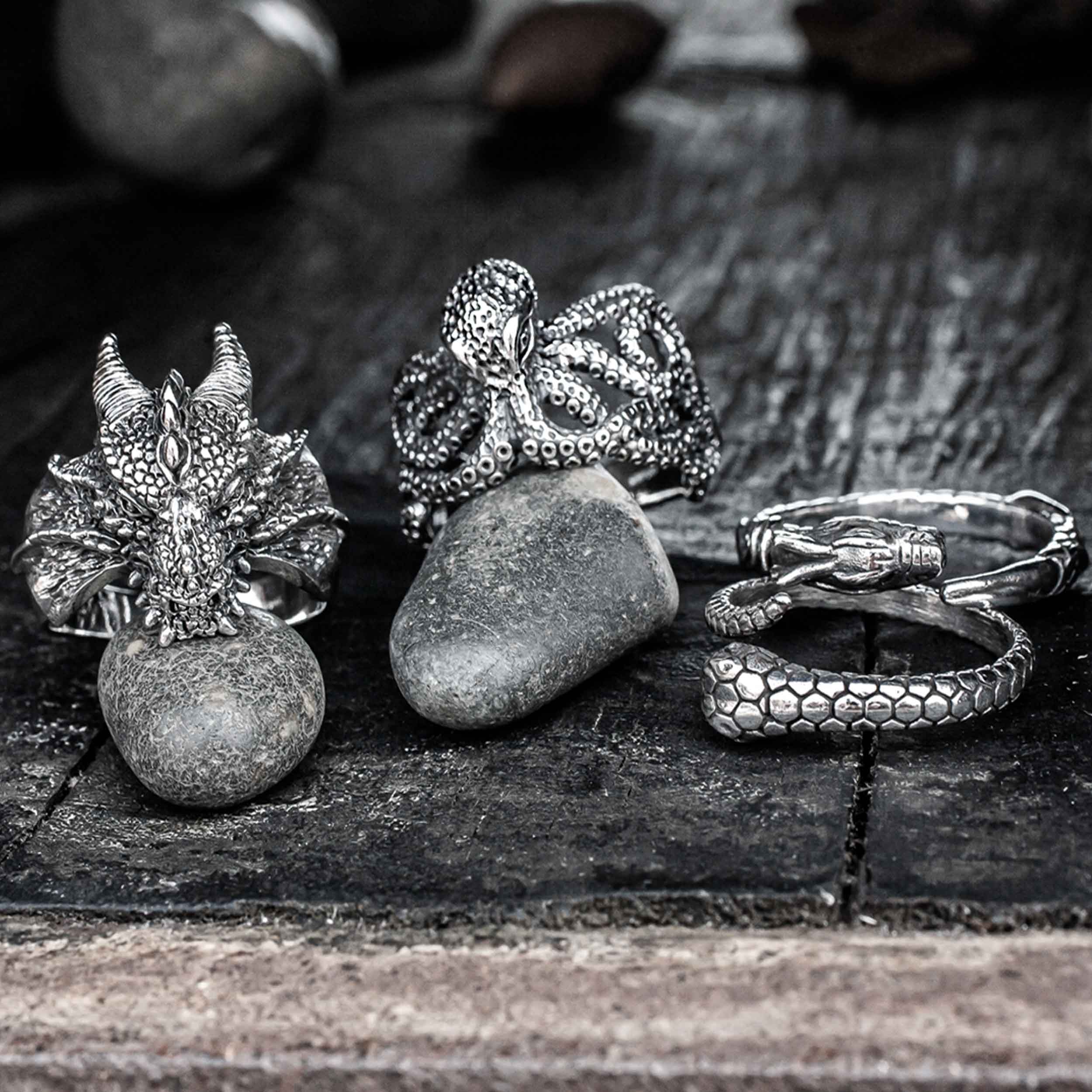 Personalized Gothic Dragon Ring,Fashion Jewelry, Men Women,Nordic  Viking,Size 8 | eBay