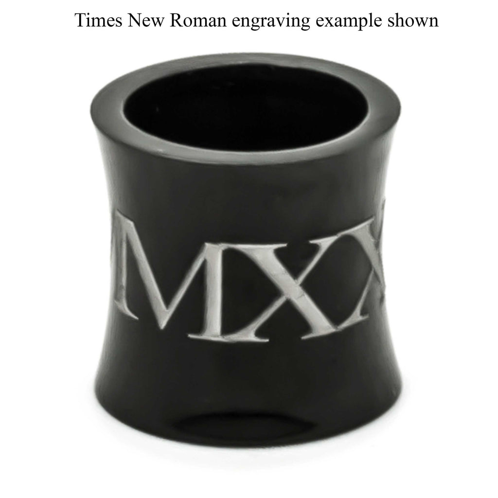 Black Polished Concave Titanium Bead