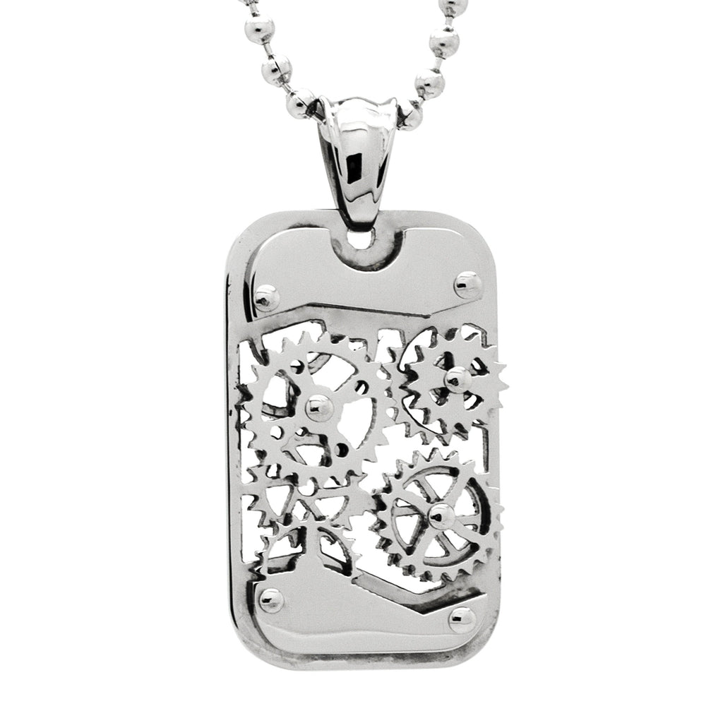 Stainless Steel Pendant with Moving Parts
