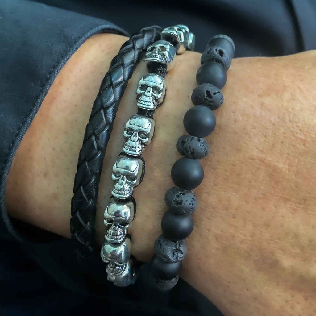 Black Lava & Agate Diffuser Bracelet