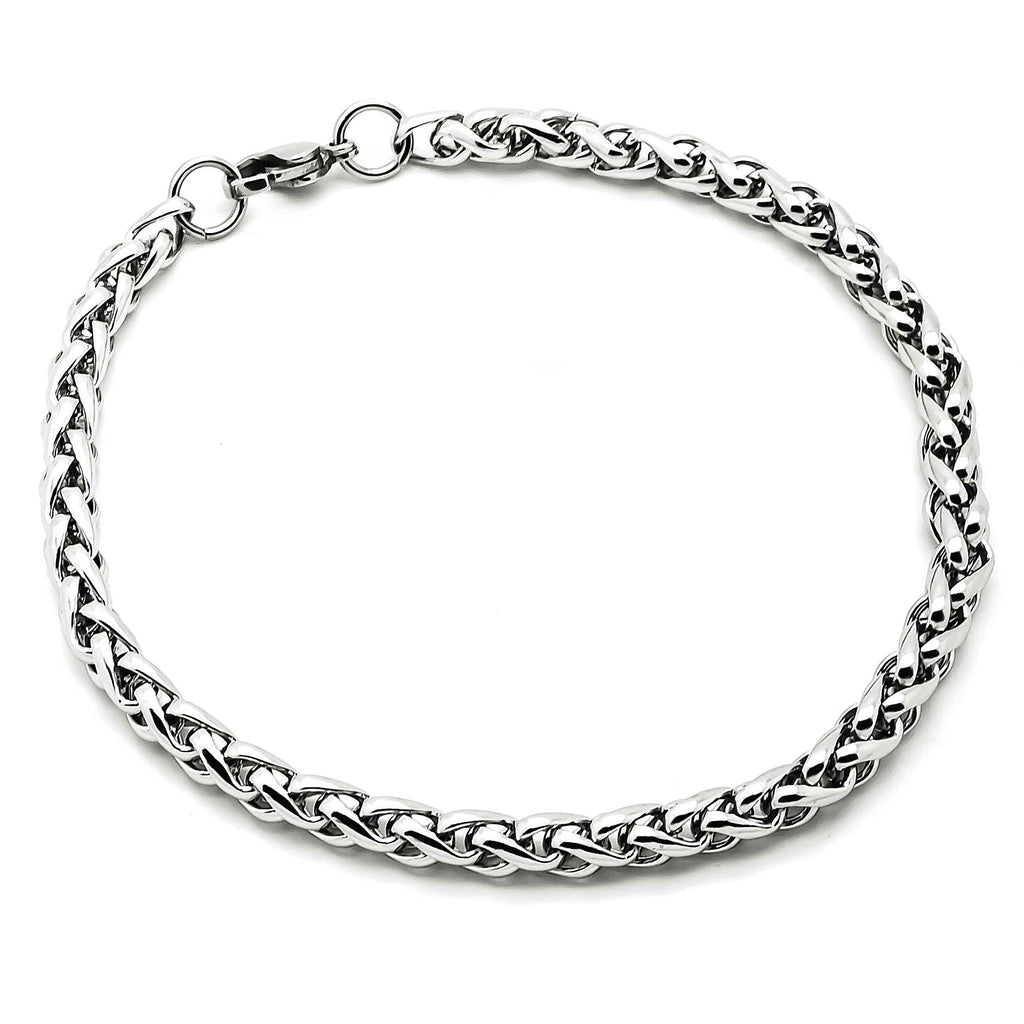 Stainless Steel Wheat Chain 4mm Bracelet