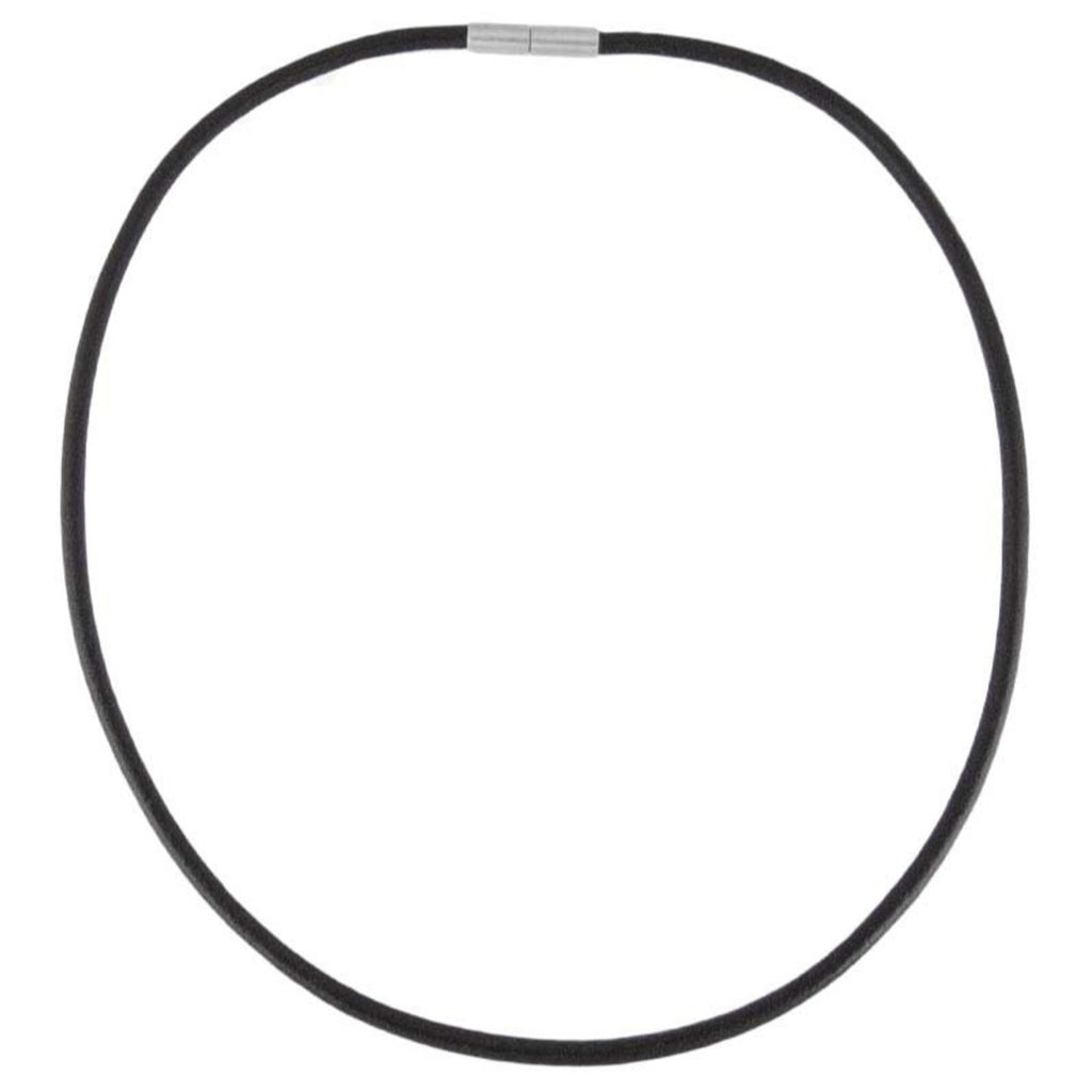 Black Leather Necklace 4mm