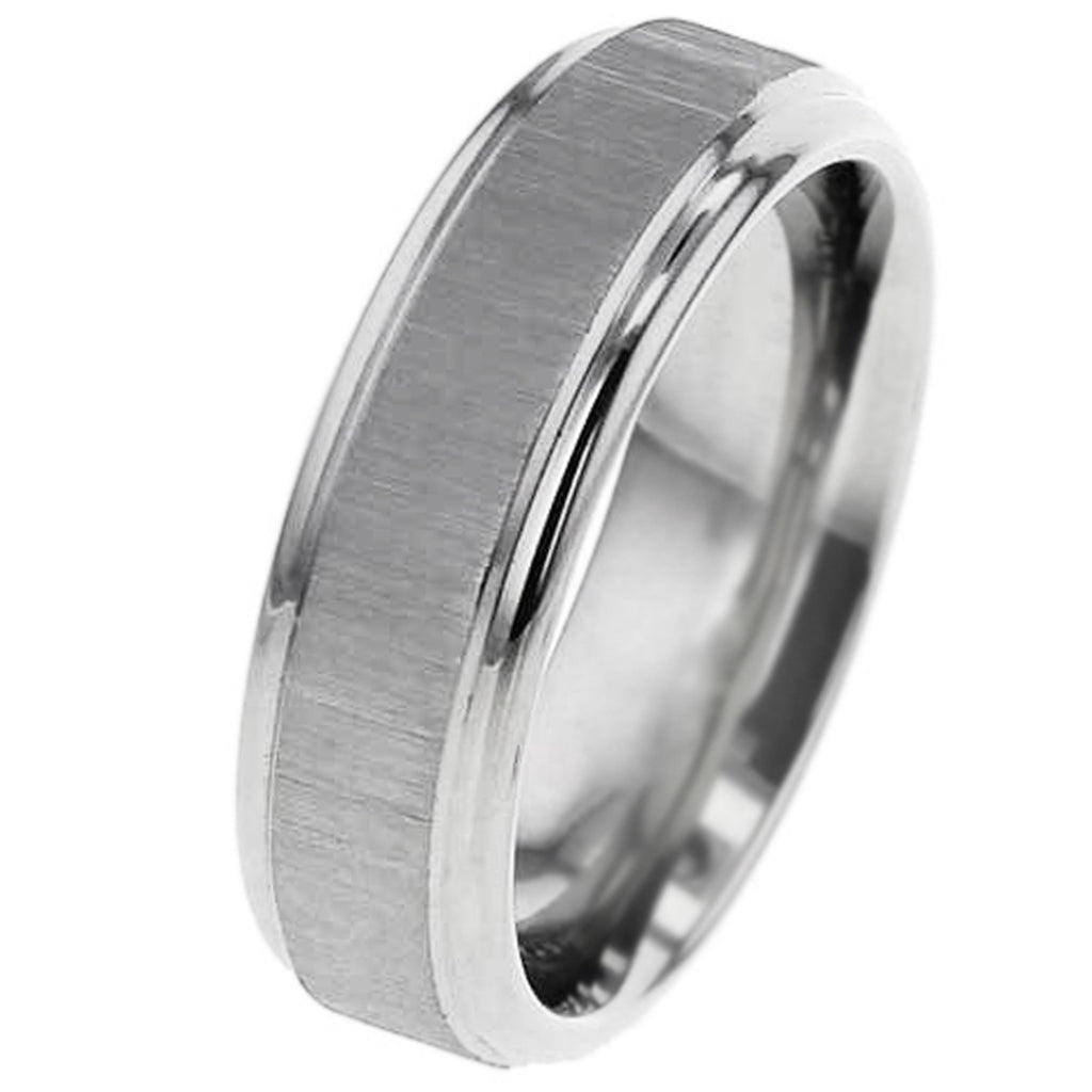 Titanium Wedding Ring with Cross Brushed Finish