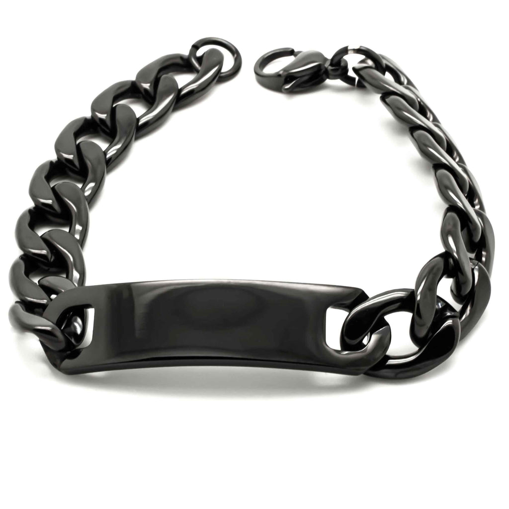 Black Stainless Steel Identity Bracelet