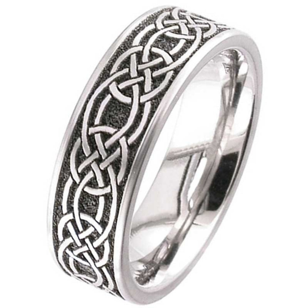Titanium Celtic Knot Wedding Ring 