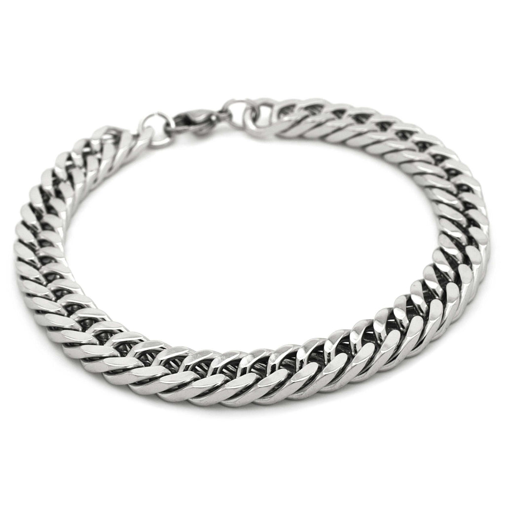Polished Stainless Steel Curb Chain Bracelet