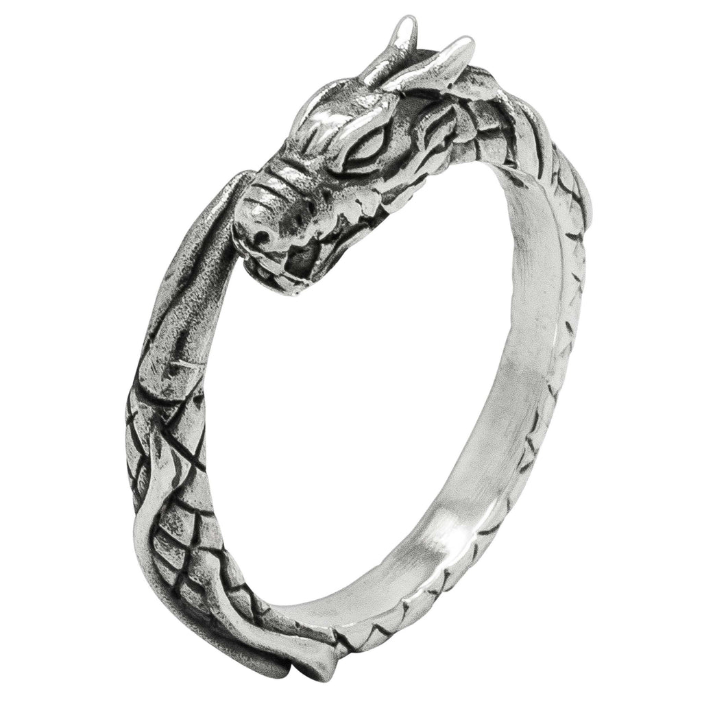 925 Slim Silver Dragon Ring