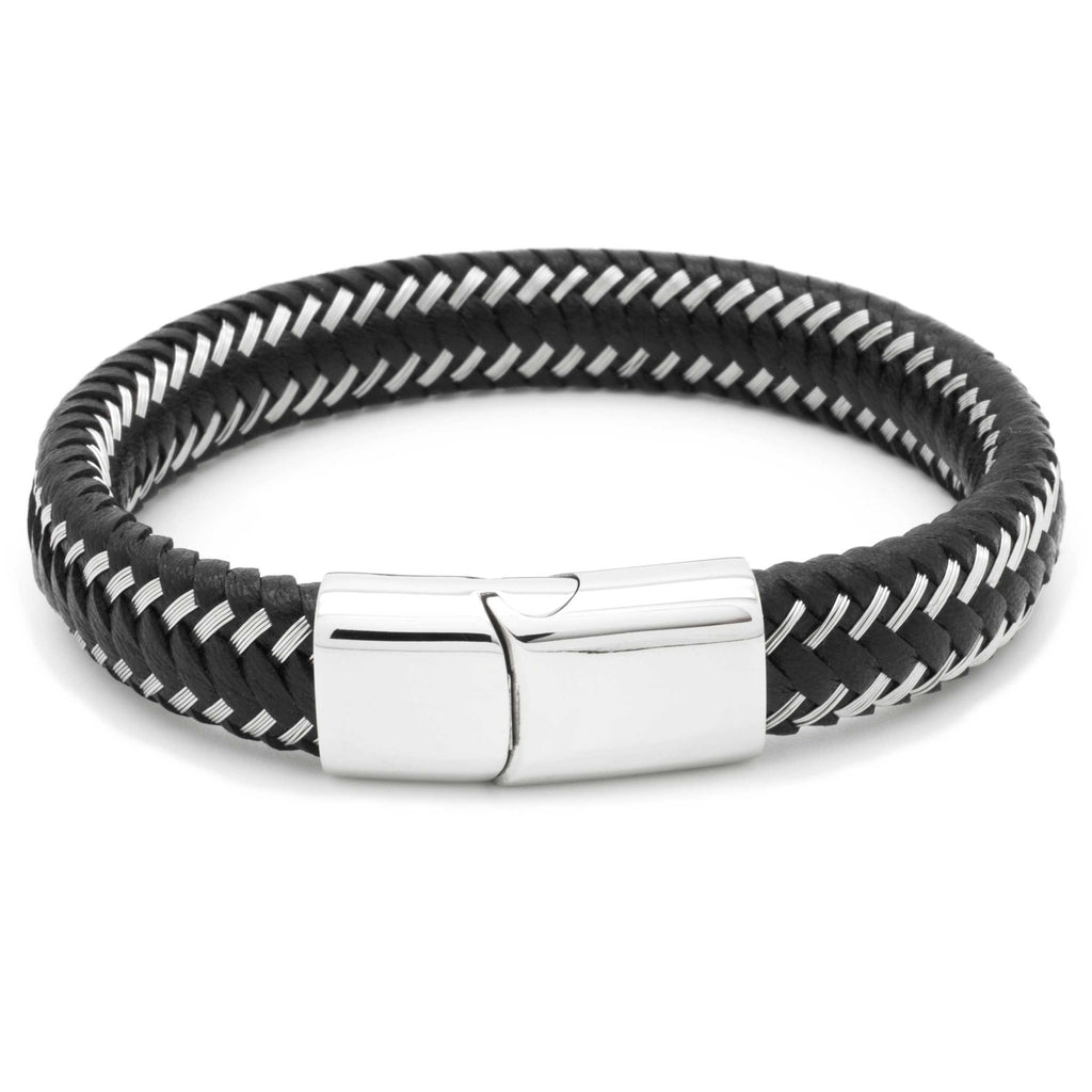 Woven Leather & Wire bracelet