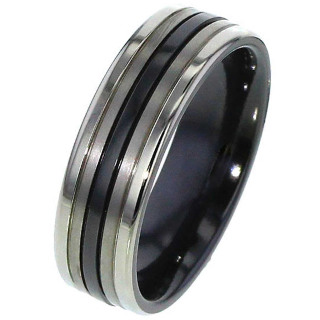 Two tone Zirconium Ring 