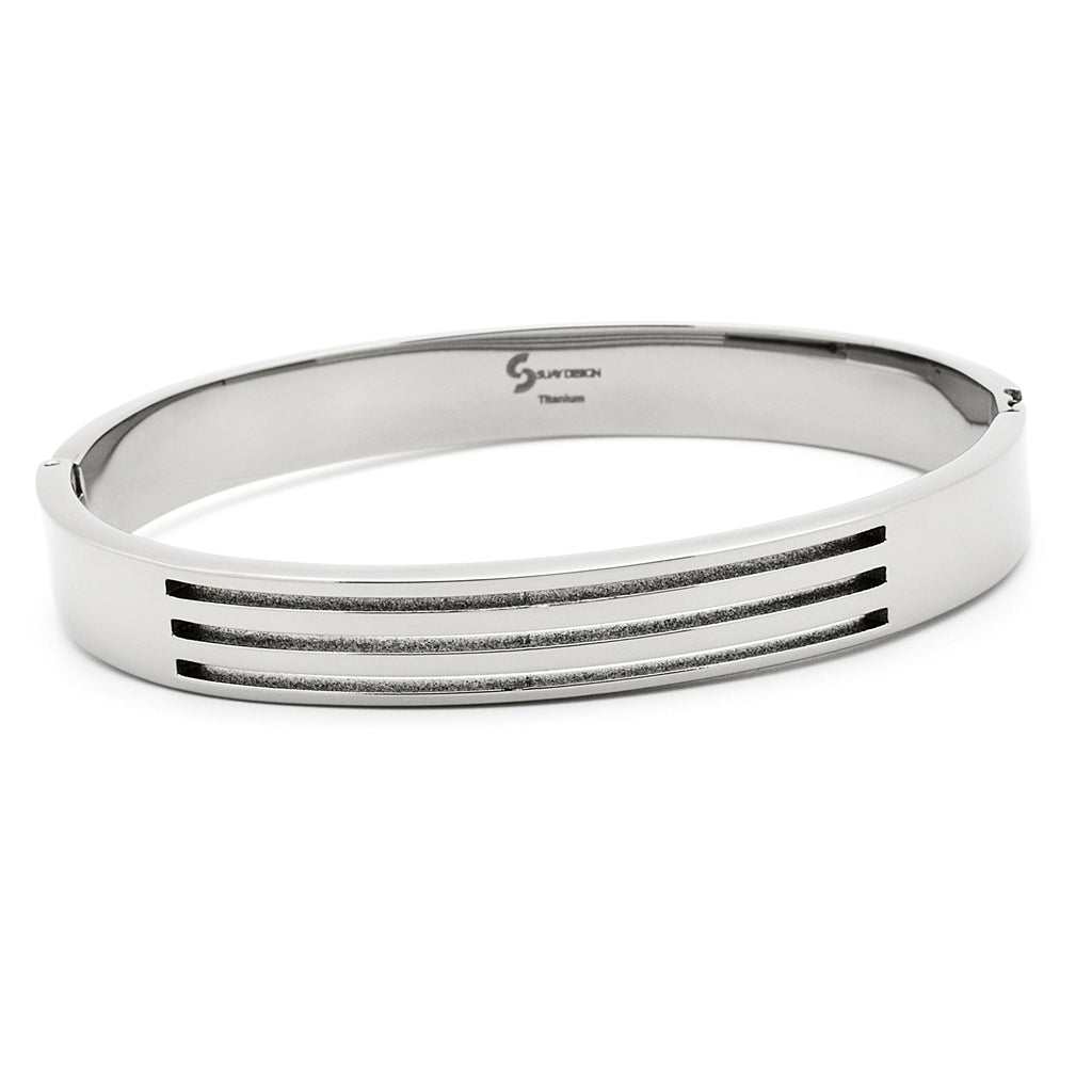 Resolute Polished Titanium Bangle 