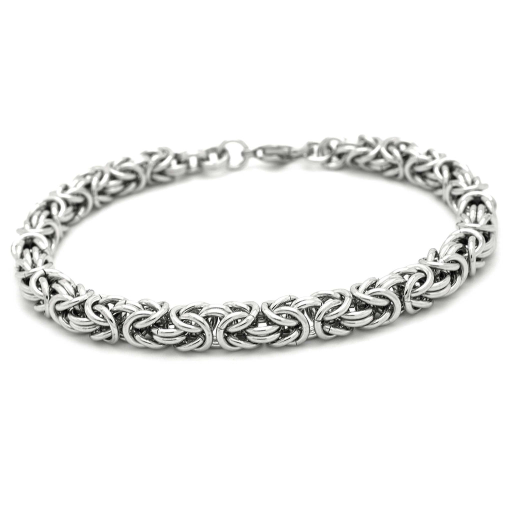 Stainless Steel Byzantine Chain Bracelet
