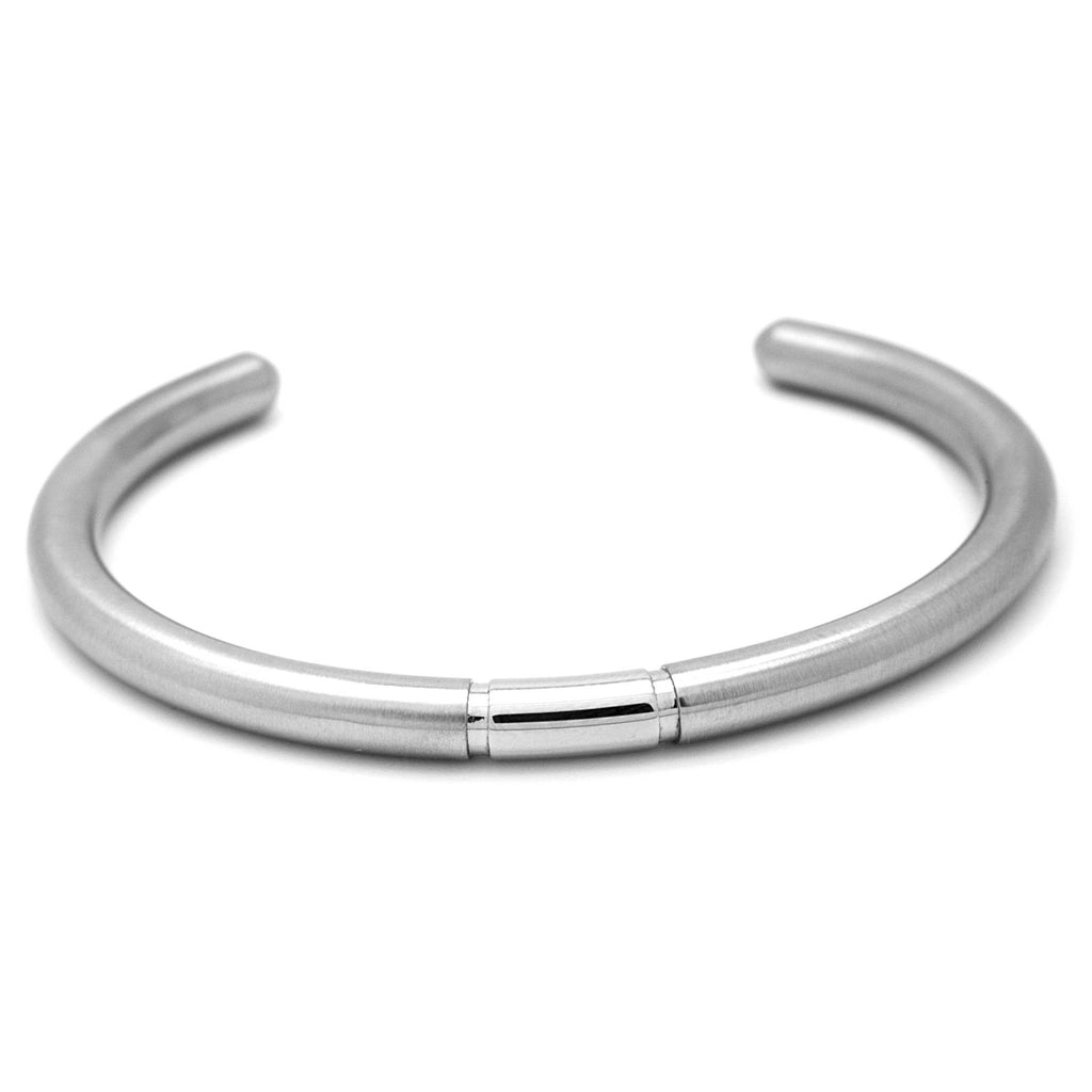 Cylindrical Stainless Steel Cuff Bracelet