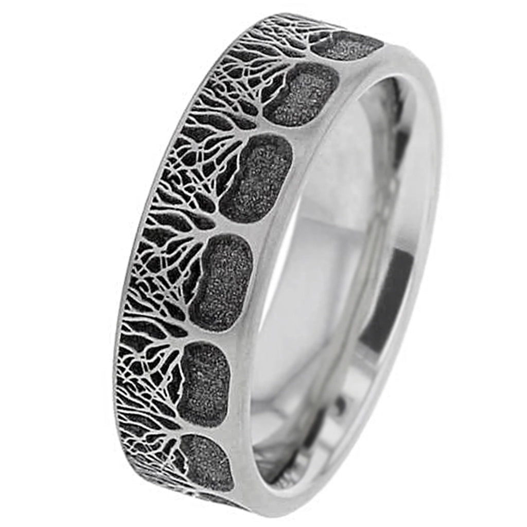 Titanium Tree Of Life Ring