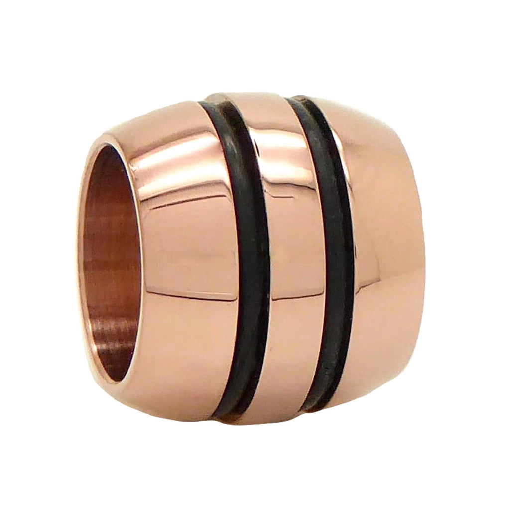 Polished Rose Gold Titanium Bead