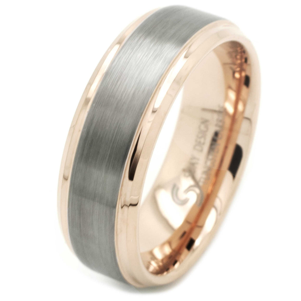 Rose Gold Tungsten Carbide Ring