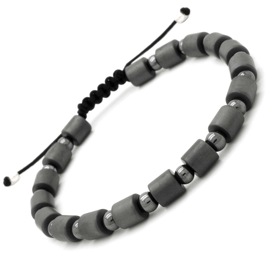 Adjustable Hematite & Silver Bracelet