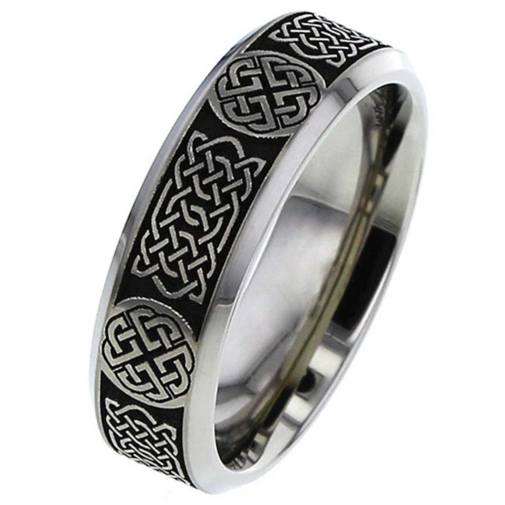 Celtic Titanium Wedding Ring 