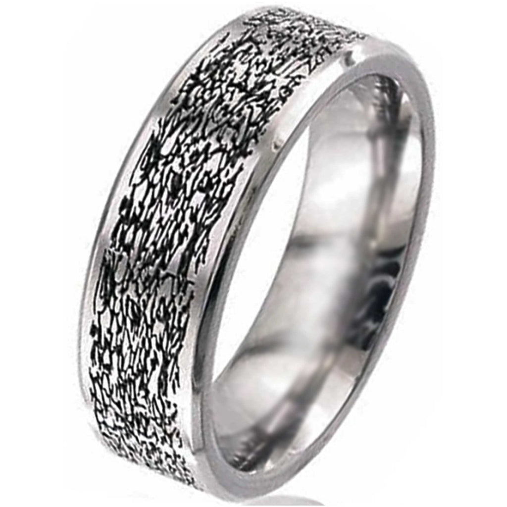 Flat Profile Titanium Wedding Ring 