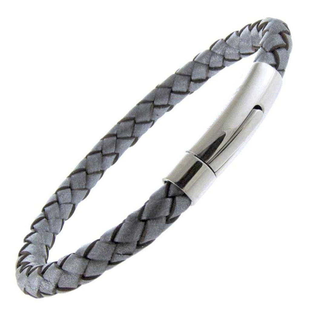 Arizona Silver Leather Bracelet