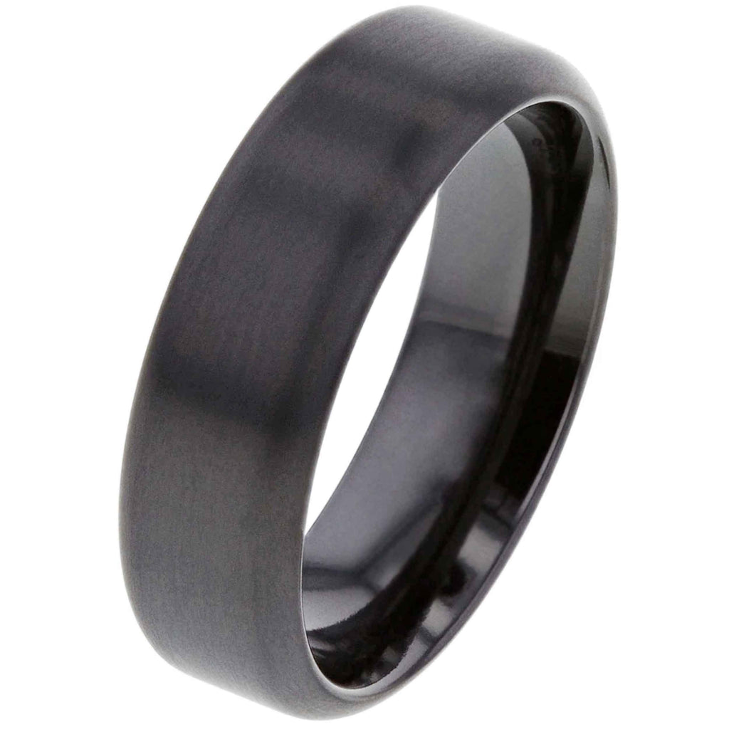 Brushed Black Zirconium Ring