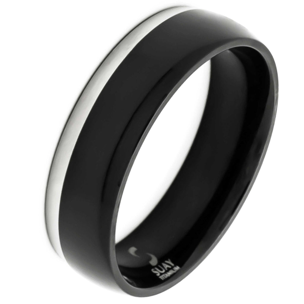 Two Tone Titanium Ring