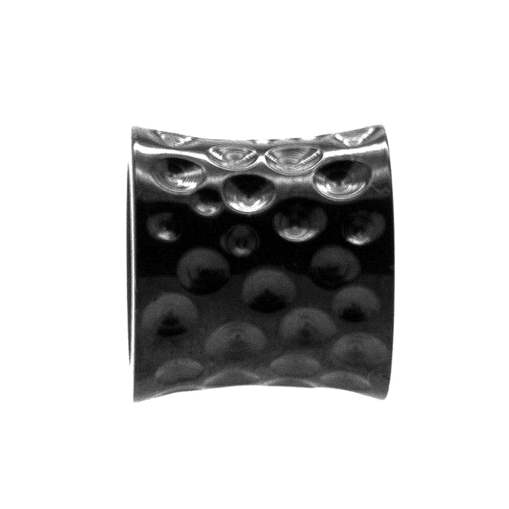 Black Indented Concave Titanium bead
