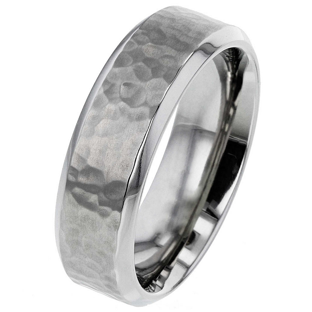 Hammered Titanium Ring