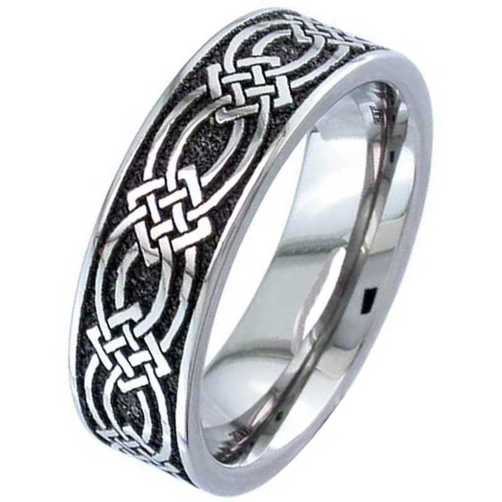 Titanium Celtic Knot Wedding Ring