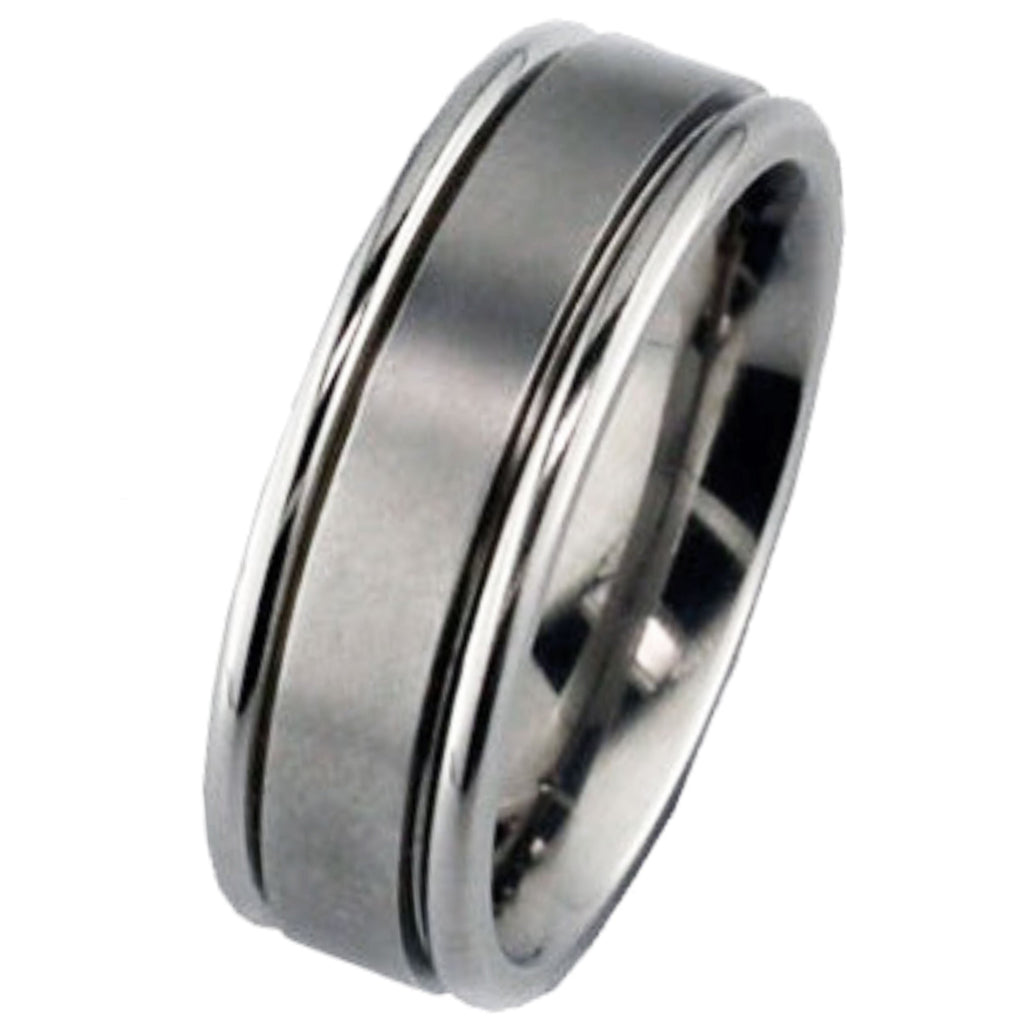 Two-tone Titanium Wedding Ring