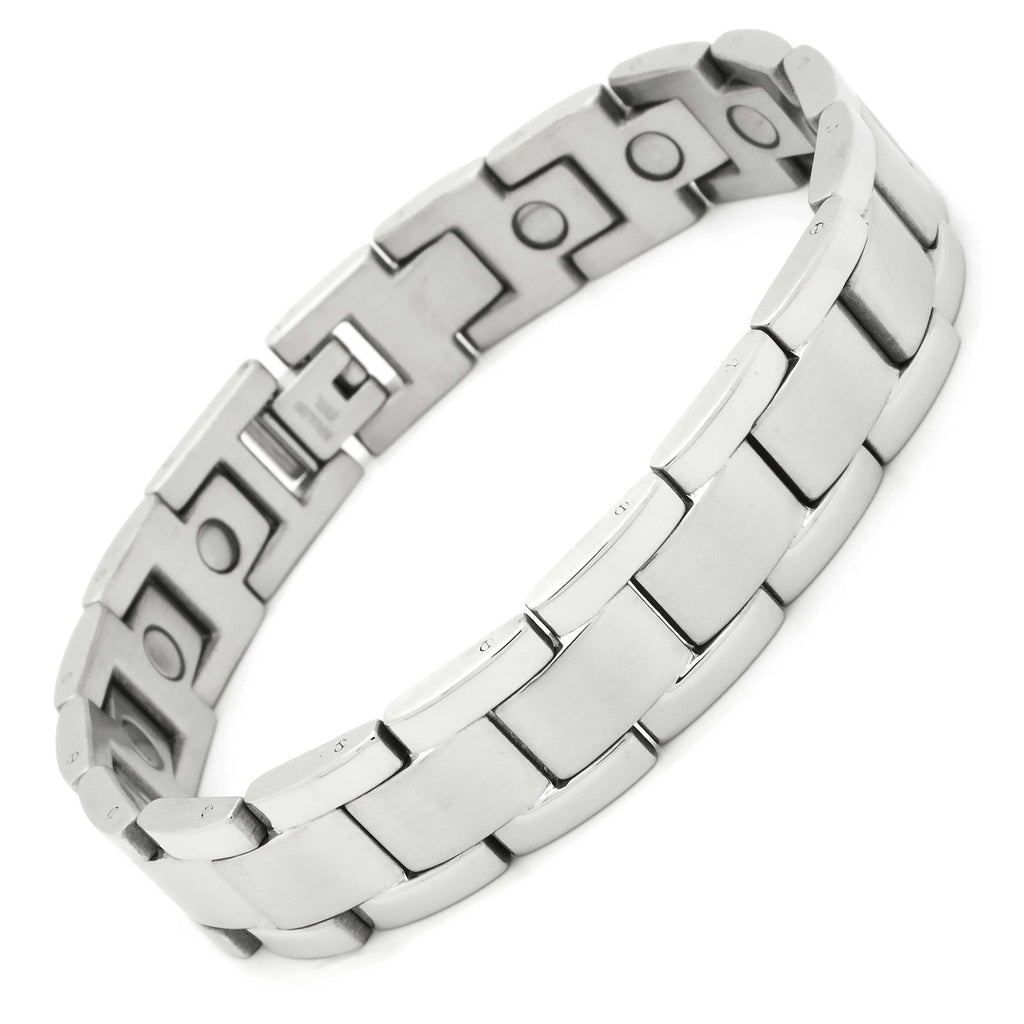 Two Tone Stainless Steel Magnetic Bracelet