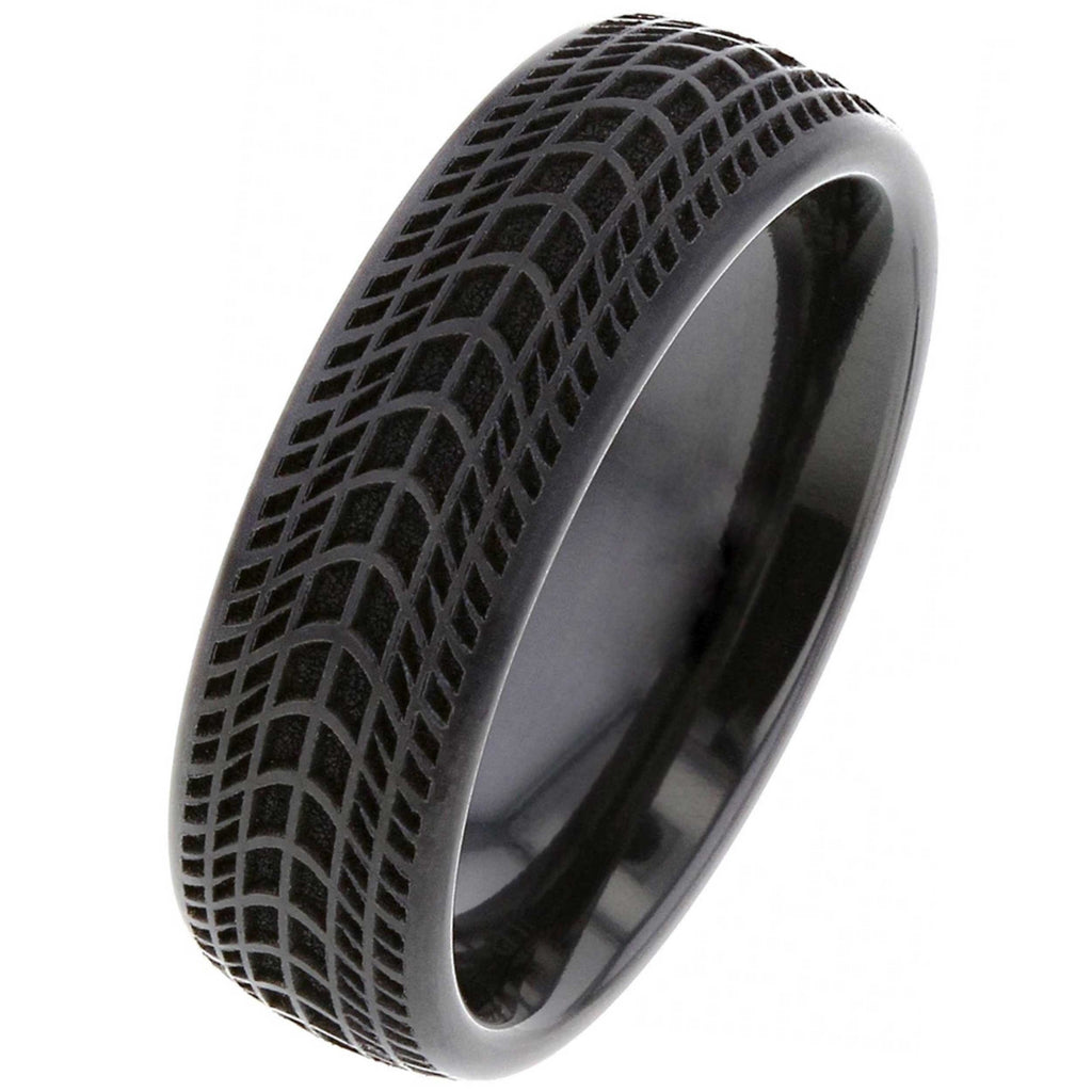 Black Zirconium Tyre Tread Ring